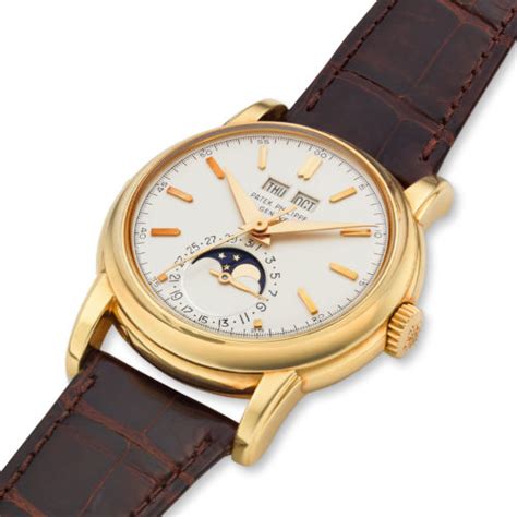 patek philippe 2438/1|Patek Philippe. An extremely fine and rare 18K pink gold water .